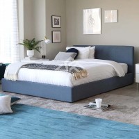 Modern Style Perth Fabric Upholstered Bed